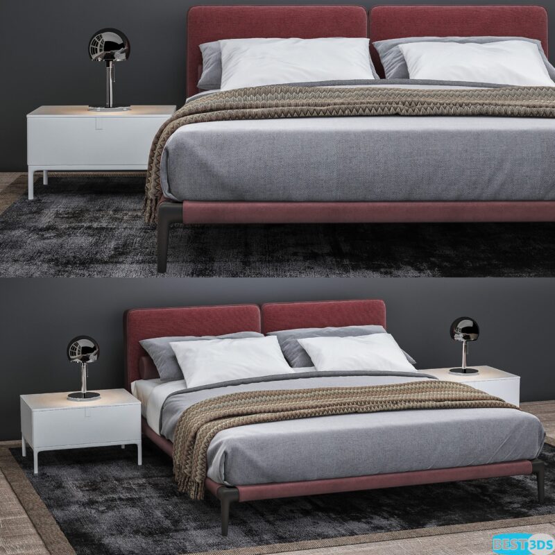 Carlo Colombo bed - Modèle 3D Optimisé