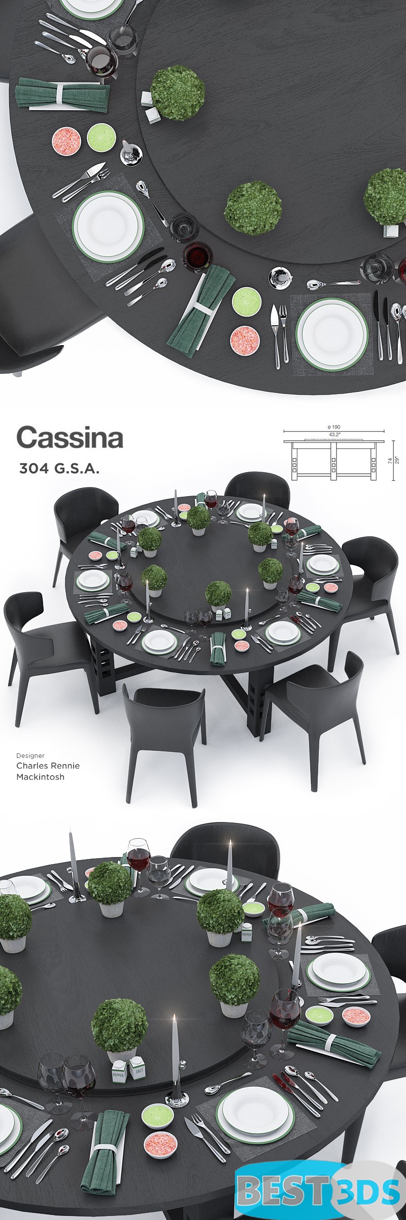 Pack model 3D- Tables Et Chaises – Image 176