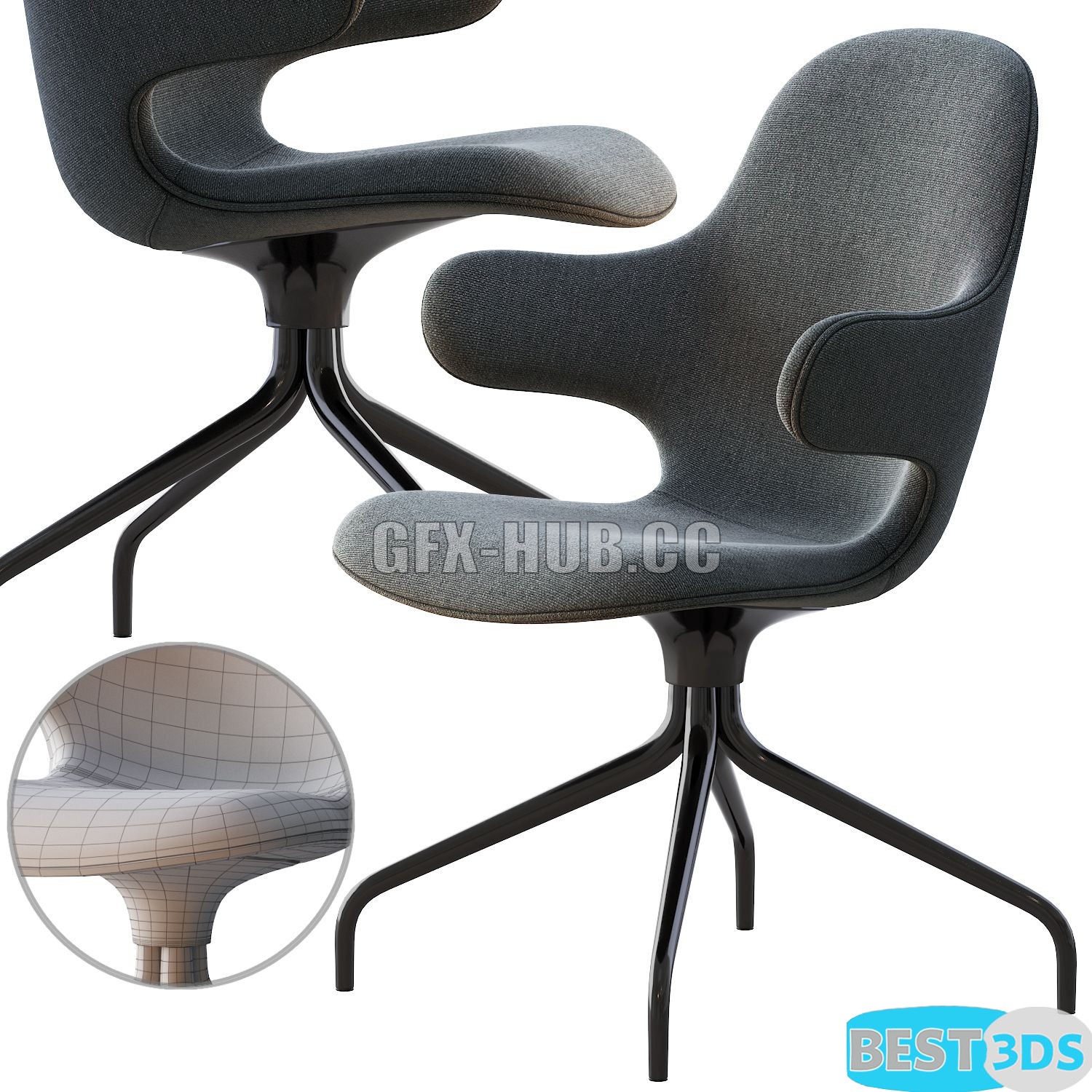 Fauteuil Catch JH2 – Polished