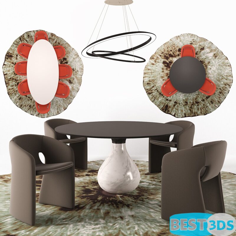 Celeste Armchair - Ensemble Table et Chaises Moderne