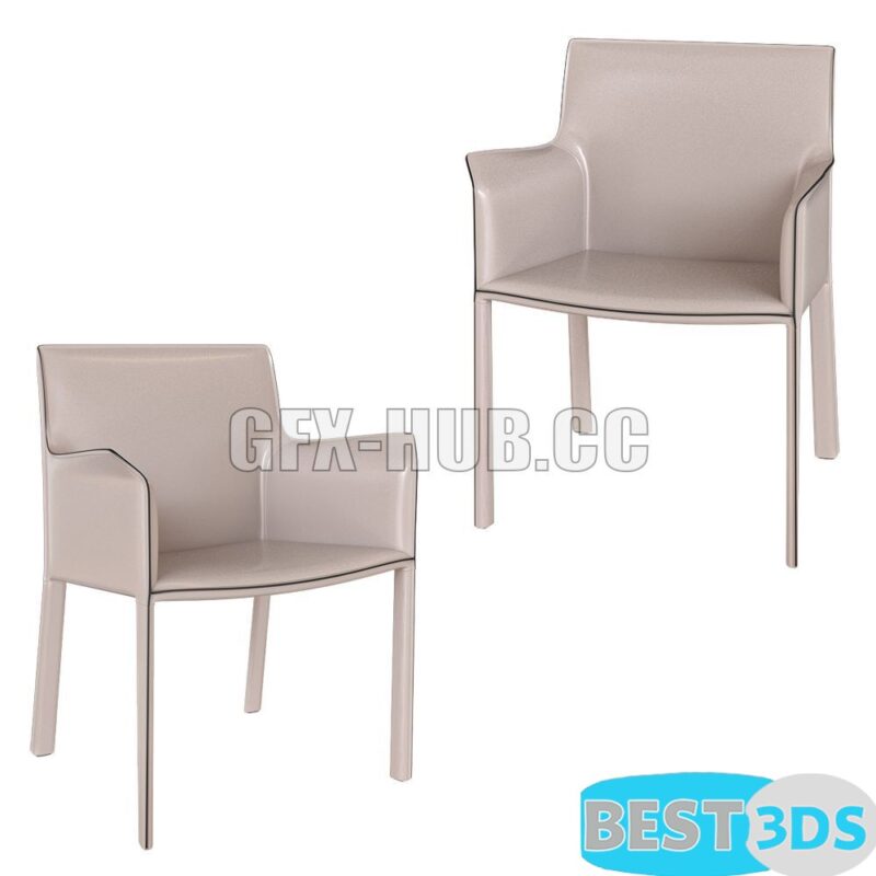 Chaise Barrie avec accoudoirs