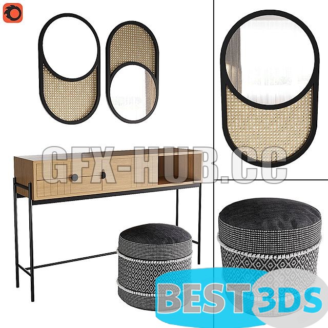 Miroir console Clara Waska