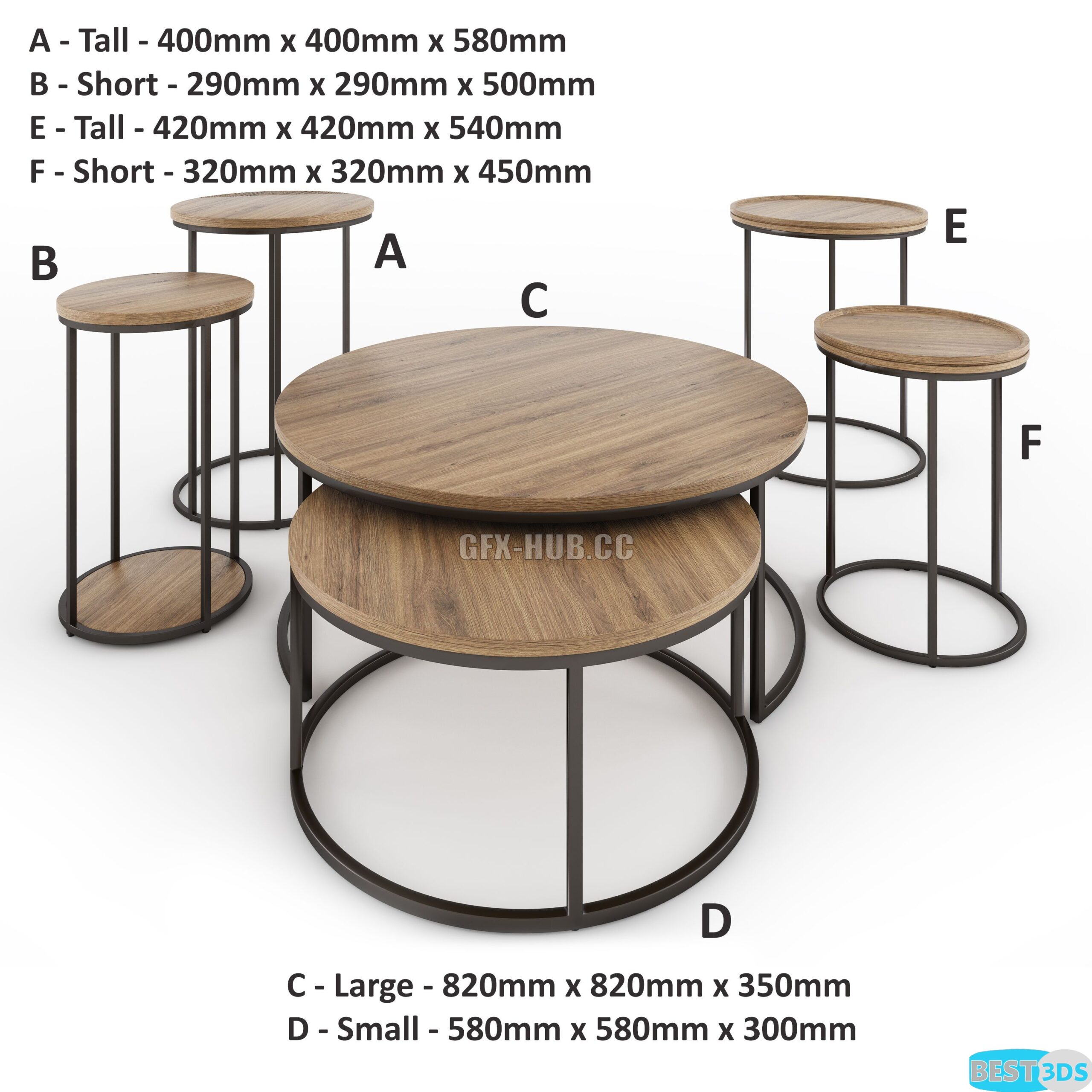 Pack model 3D- Tables – Image 51