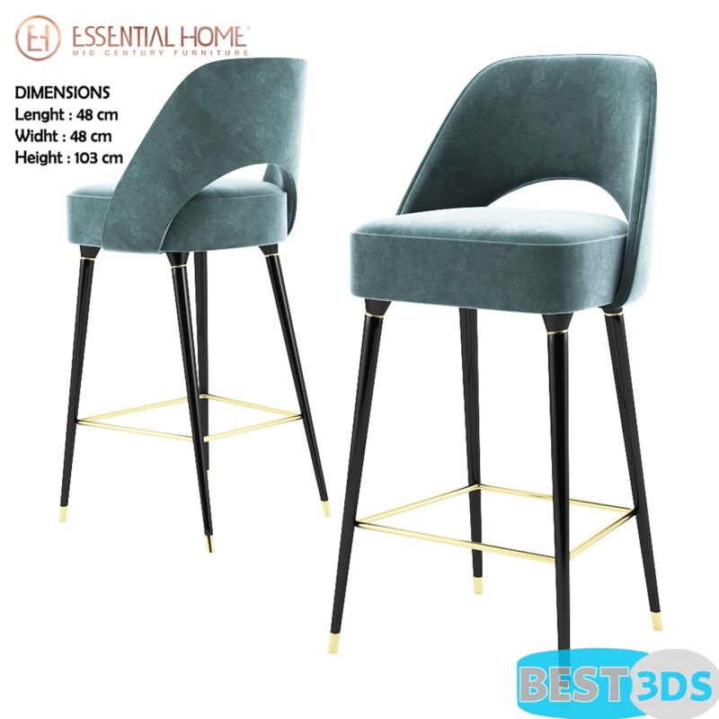 Chaise haute de bar Collins