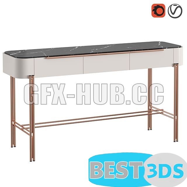 Console BAMBOO en bois clair