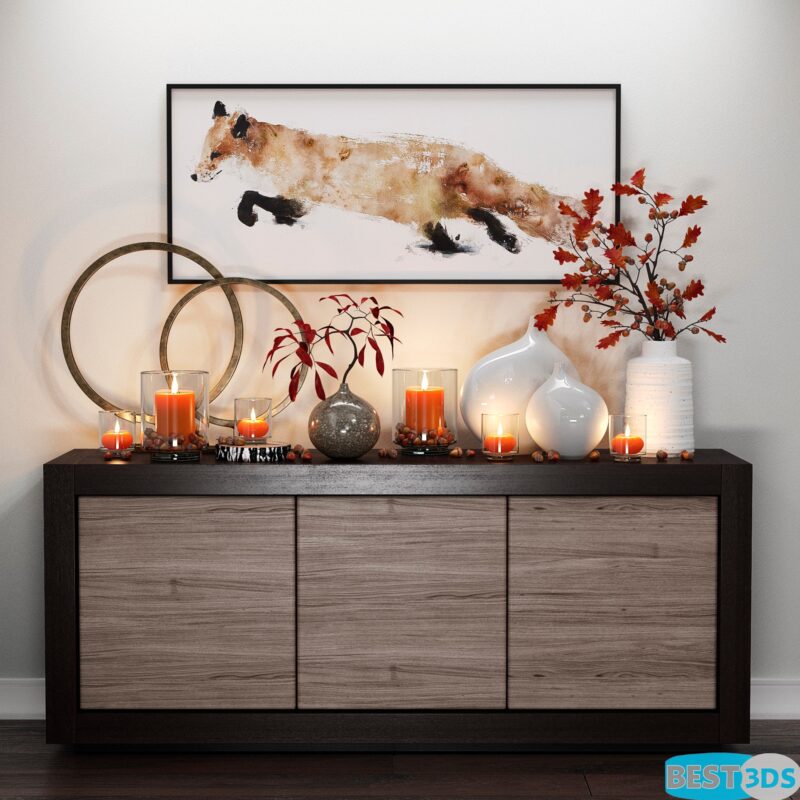 Console Fox avec décoration bougies – Crate & Barrel