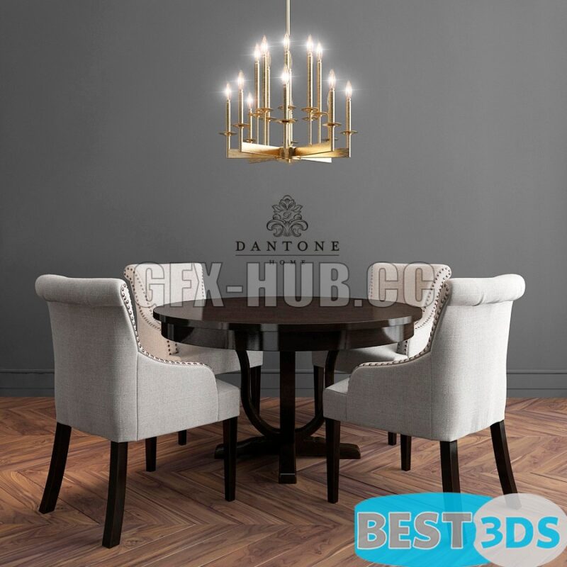 Modèle 3D Dantone Home set with chandelier