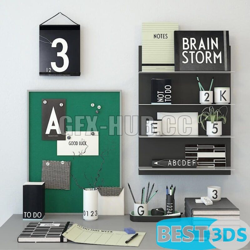 Lettres décoratives vertes