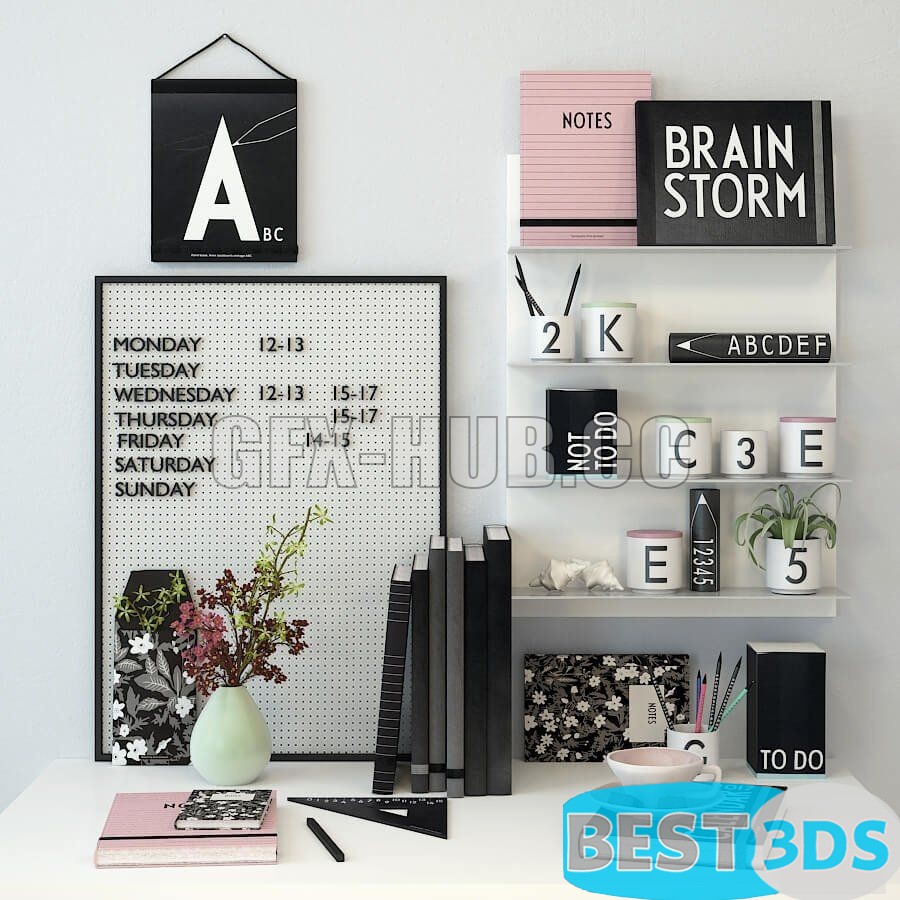 Pack model 3D- Ensemble décoratif – Image 32
