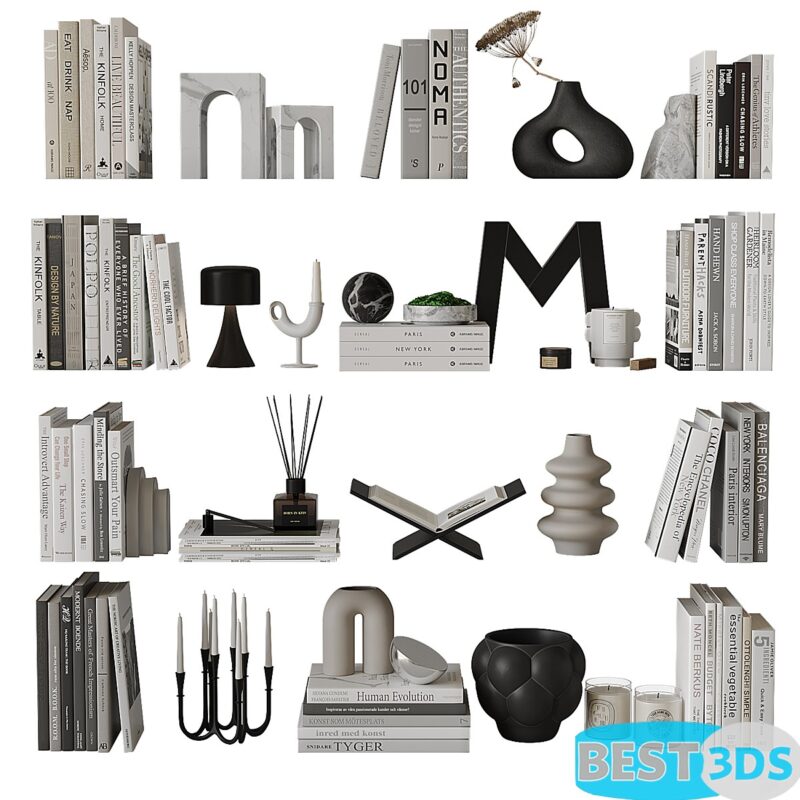 Decorative Set 18 with magazines