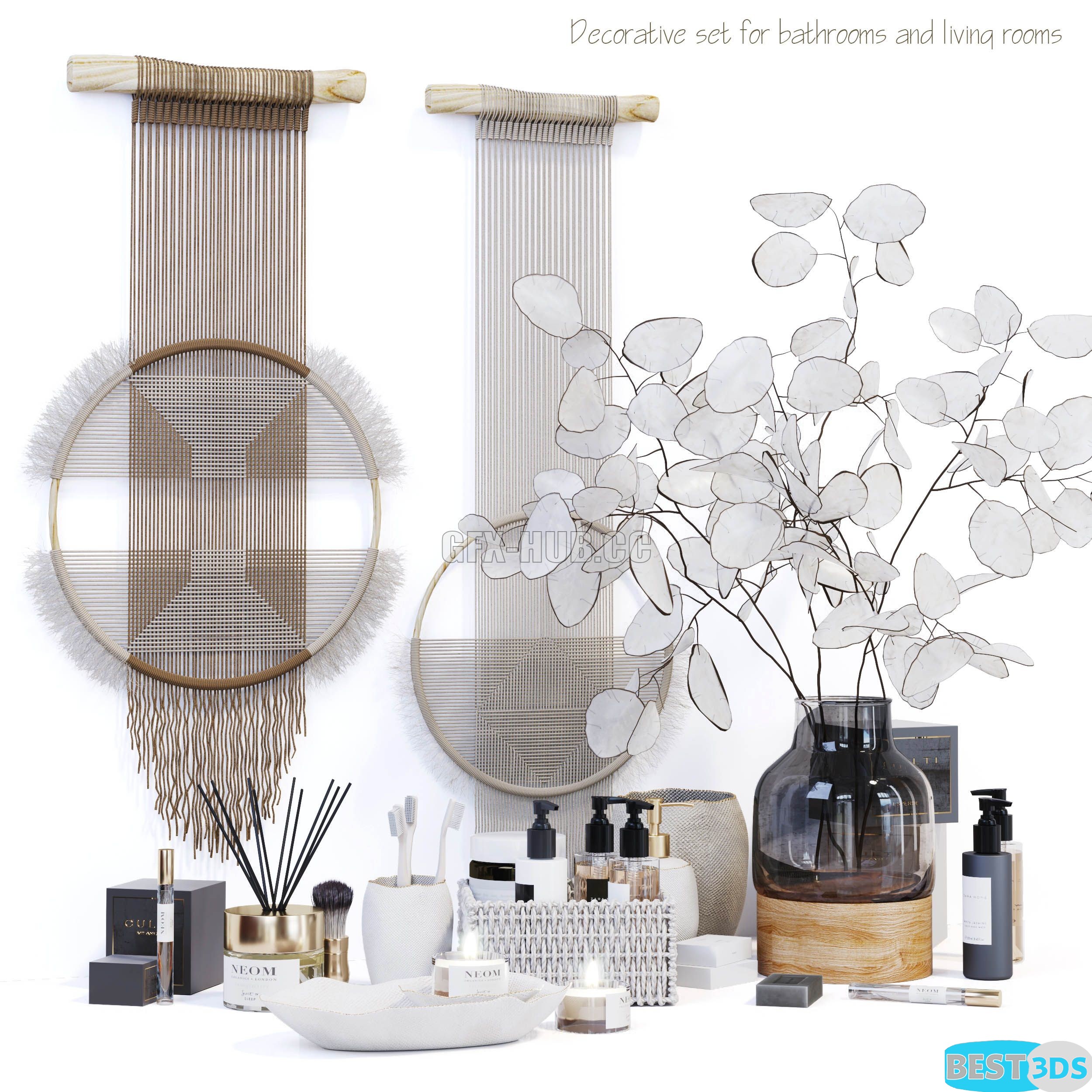 Decorative Set For Bathrooms and Living