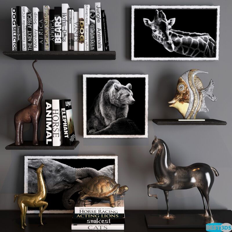 Decorative Set 023 with animals