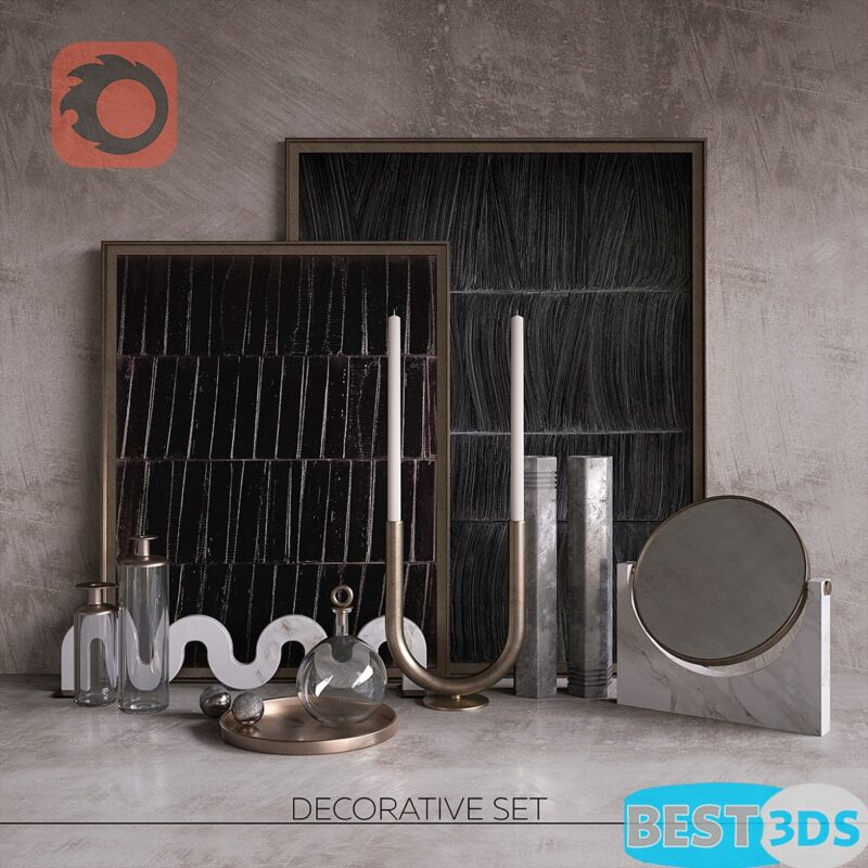 Décor avec miroir de table