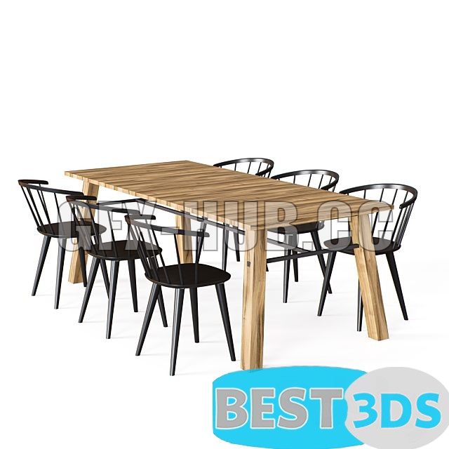 Modèle 3D Dining Group 1