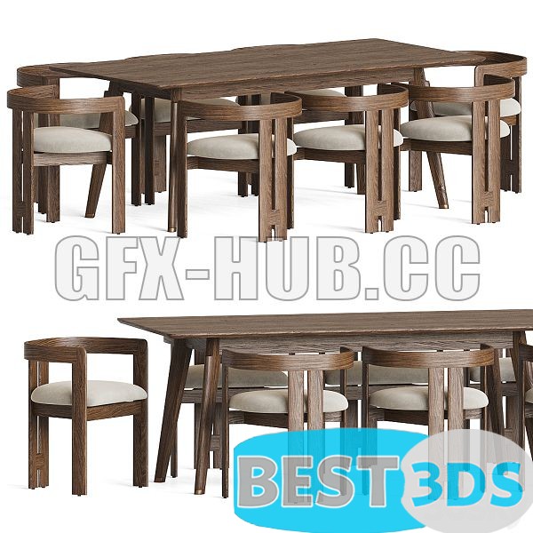 Modèle 3D Dining Set 58 0