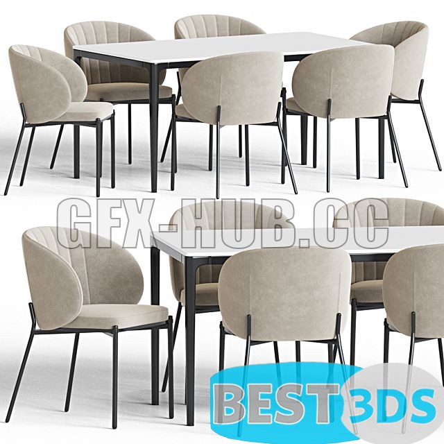 Modèle 3D Dining Set 98