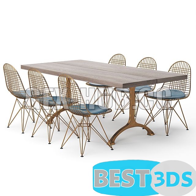 Modèle 3D Dining Table 123 5