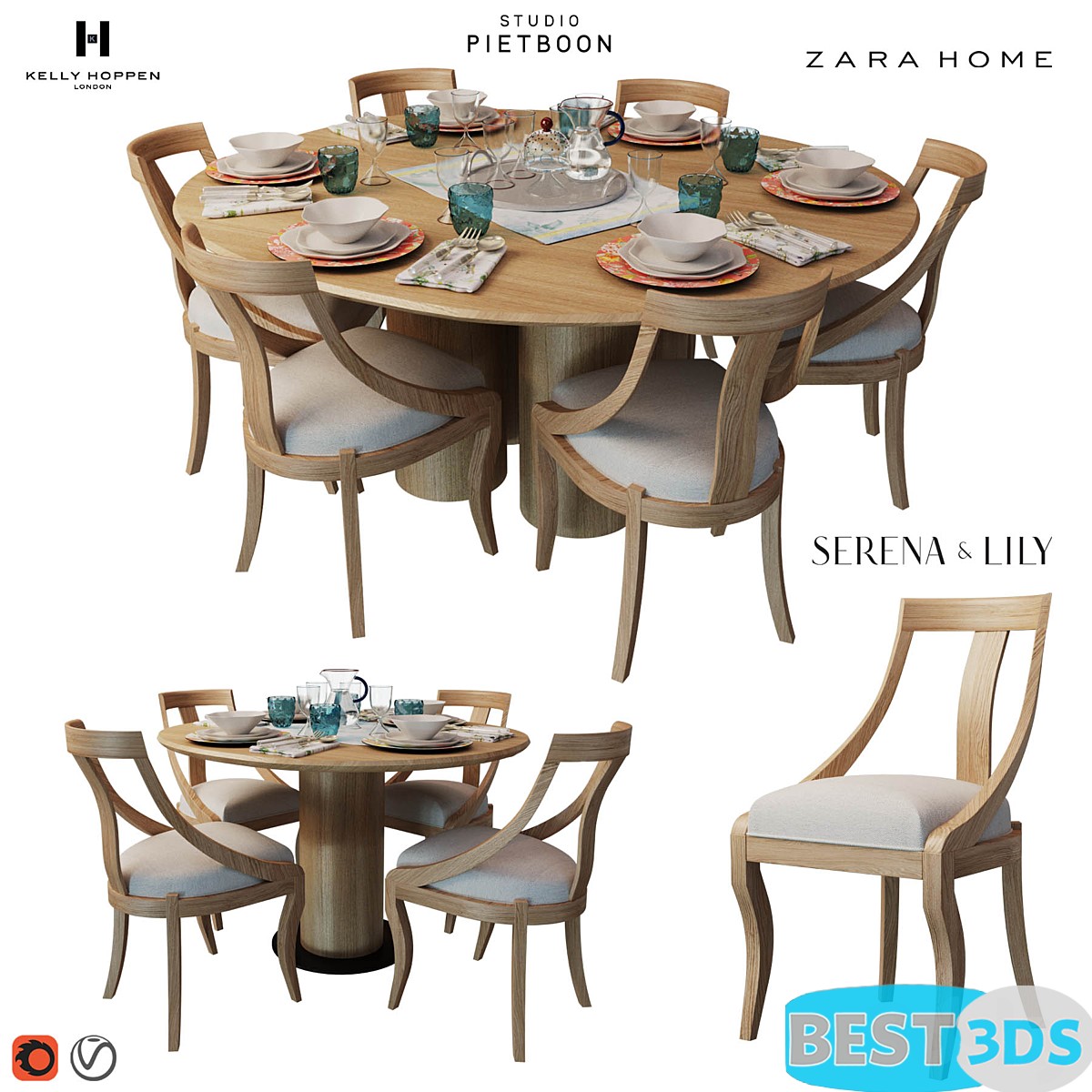 Pack model 3D- Tables Et Chaises – Image 142