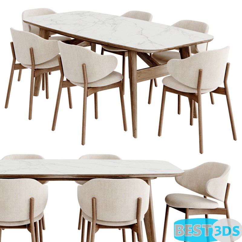 Modèle 3D Dinning Set 108