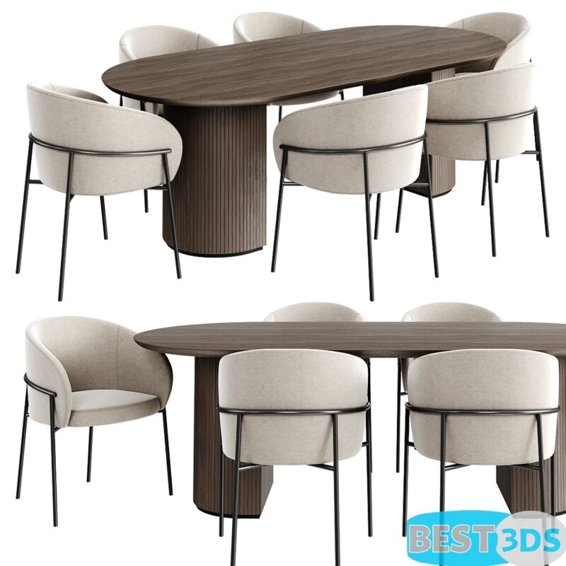 Modèle 3D Dinning Set 21