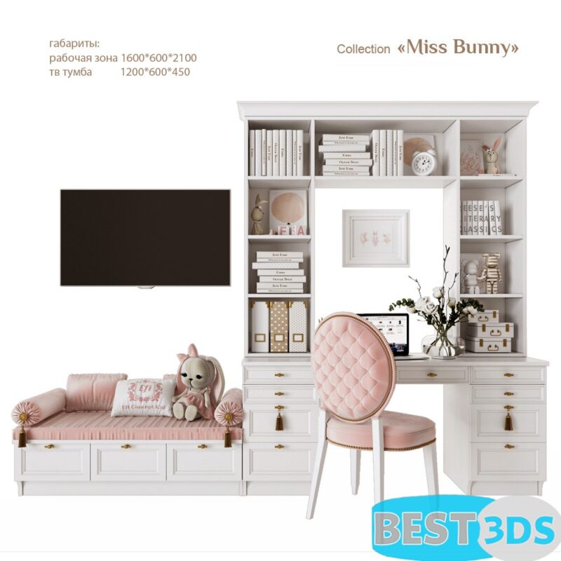Bureau Enfant Miss Bunny TV