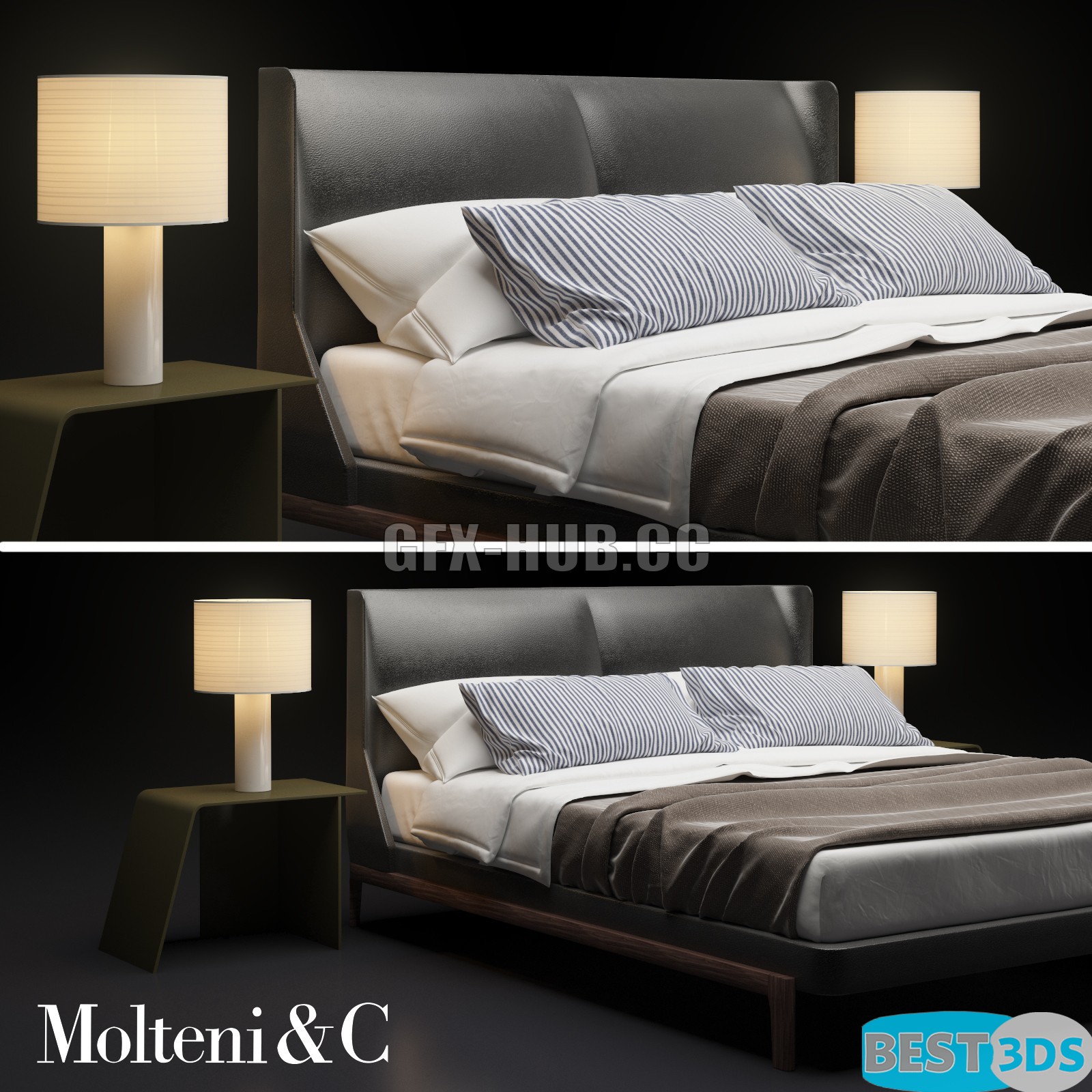 Lit design Fulham bed by Molteni&c