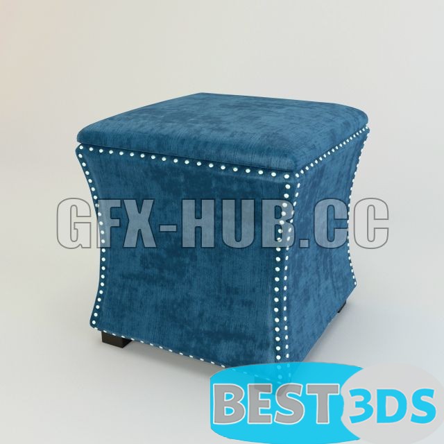 Modèle 3D - Garda Decor 24YJ-5005-06413 pouf