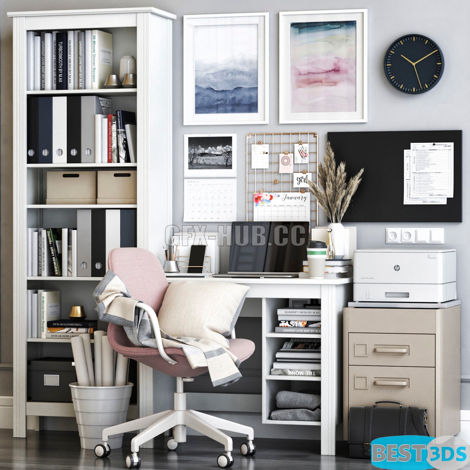 Pack model 3D- Mobilier De Bureau – Image 43