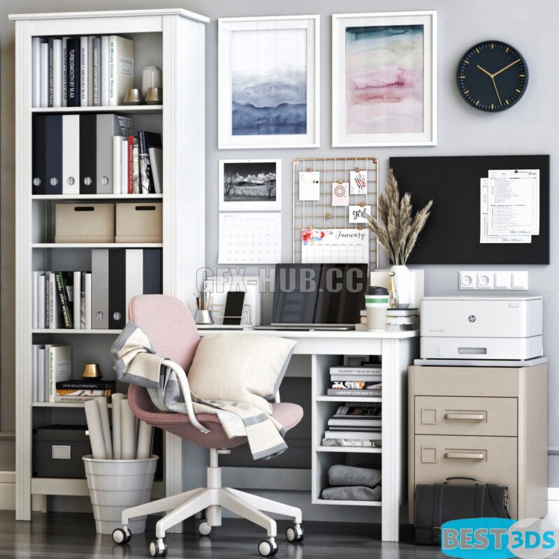 Poste de Travail IKEA Brusali + Chaise Langfjall