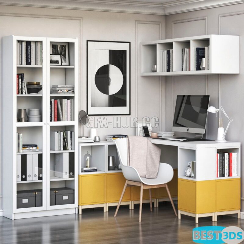 Bureau d’Angle IKEA avec Rangements EKET