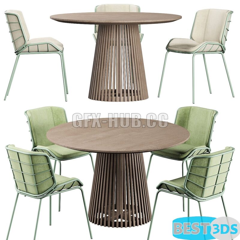 Modèle 3D Irune Ola Forma Table Traba GIACOMO CATTANI Chair 0