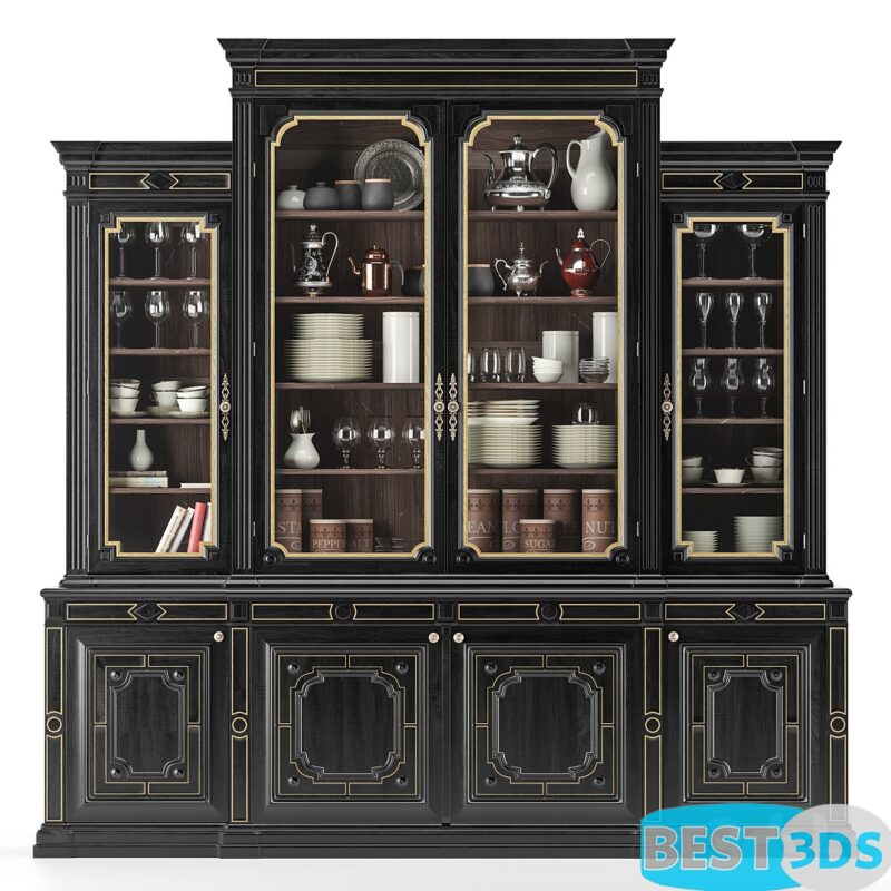 Modèle optimisé - Large cabinet with dishes