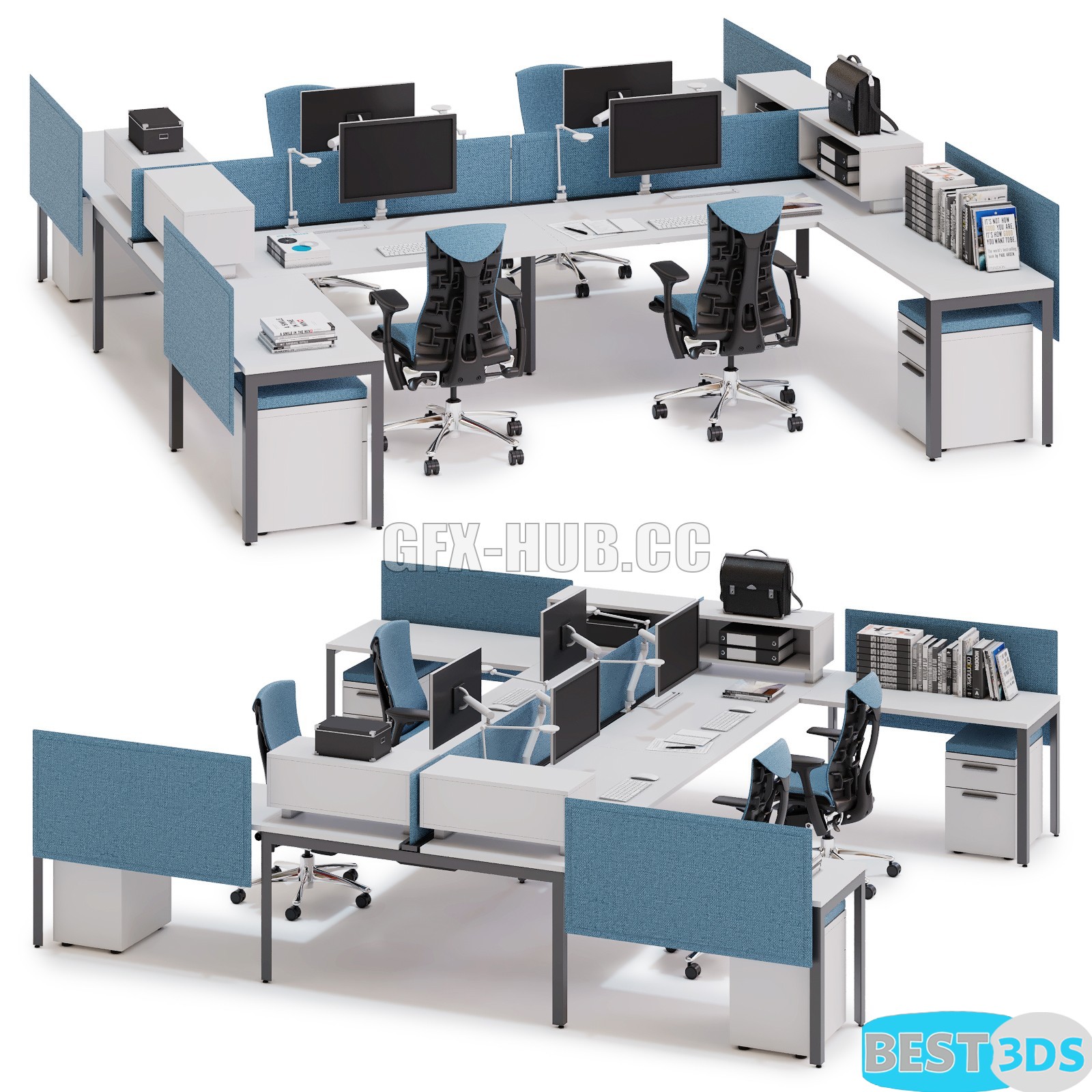 Pack model 3D- Mobilier De Bureau – Image 61