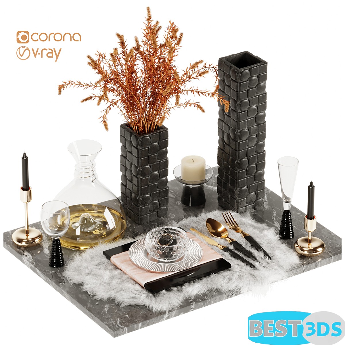 Pack model 3D- Ensemble décoratif – Image 174