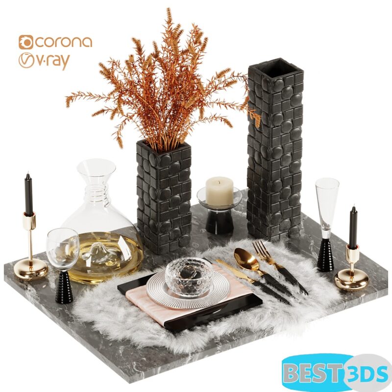 Set de table en fourrure luxueuse