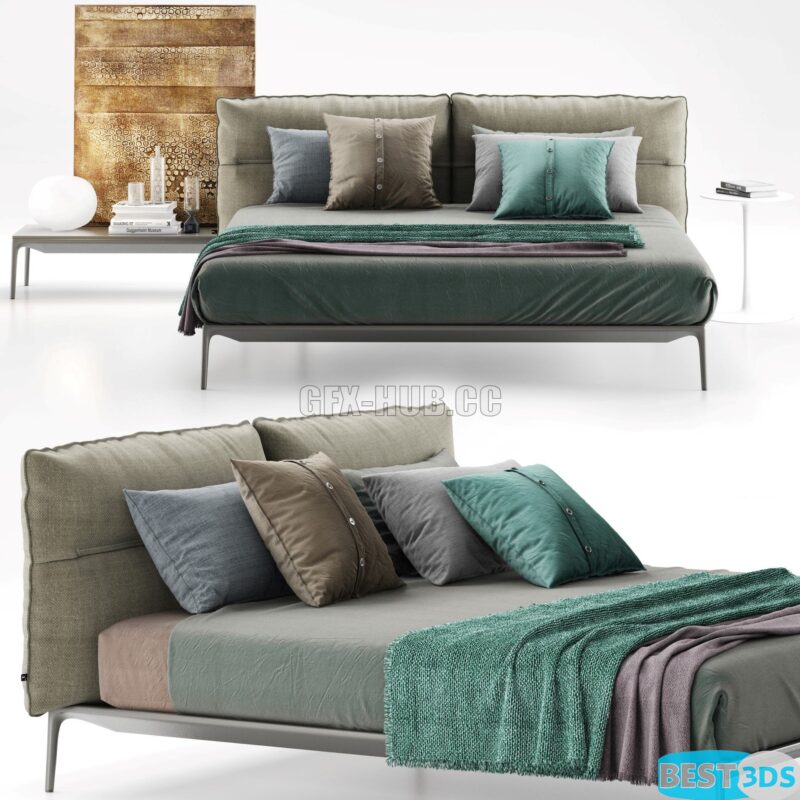 Lit MDF Italia Yale Bed 1 - Design moderne et élégant