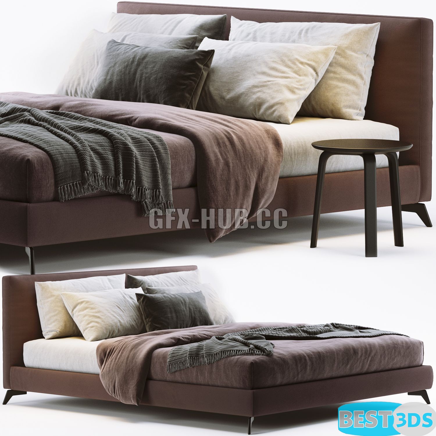 Lit Meridiani Stone Up Bed 2 - Design moderne et élégant