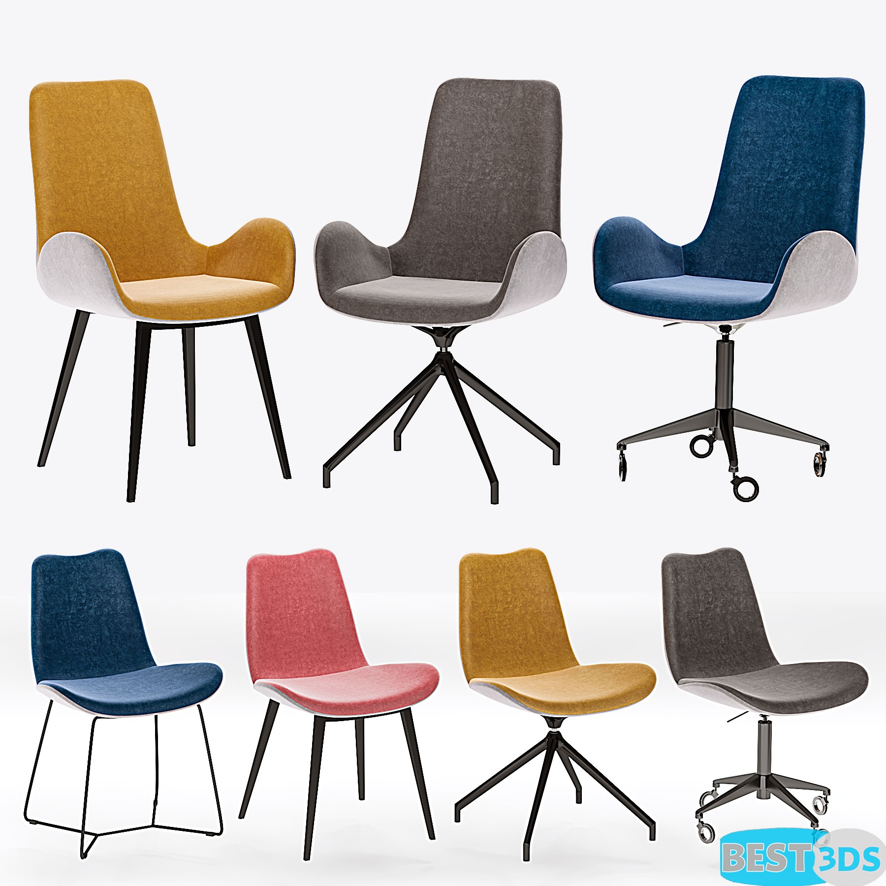 Pack model 3D- Mobilier De Bureau – Image 69