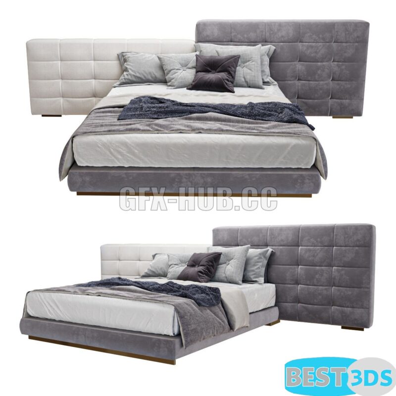 Lit Minotti Lawrence bed 3 - Design moderne et élégant