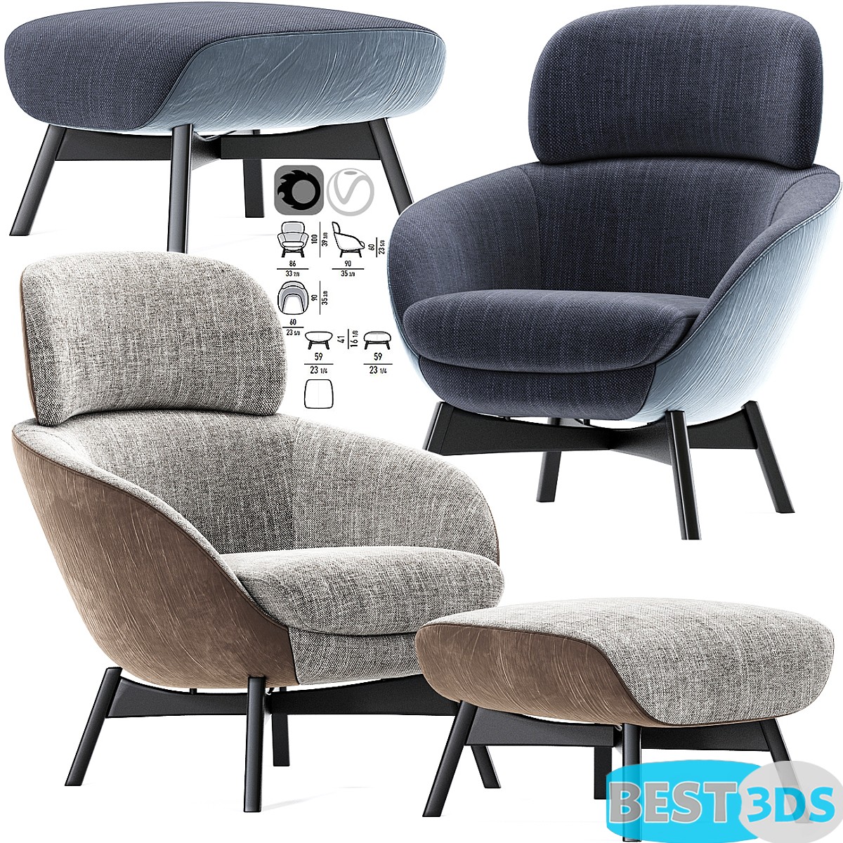 Pack model 3D- Sièges Moelleux – Image 118
