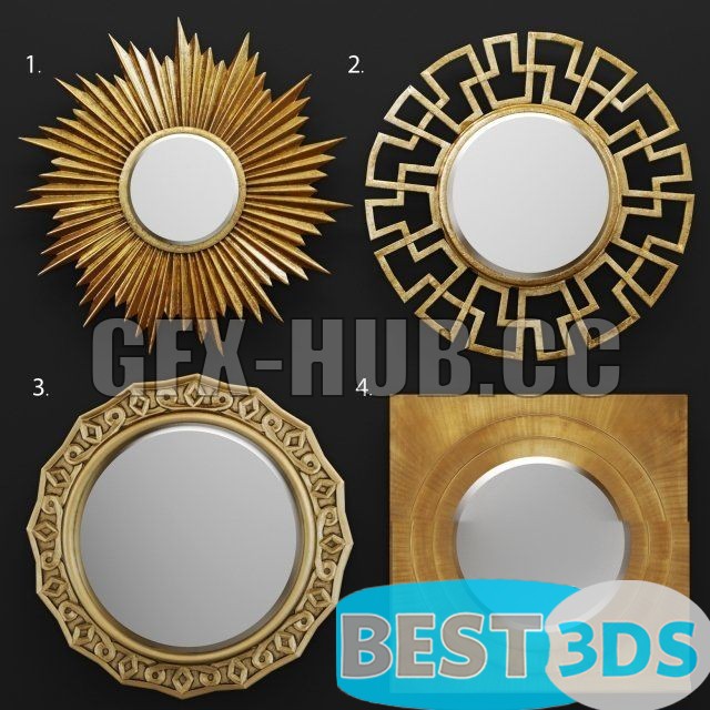 Ensemble de miroirs Hampton