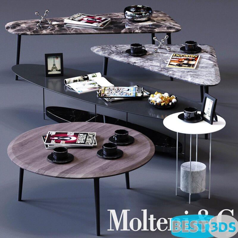 Modèle optimisé - Molteni&C Coffee Tables Set 02