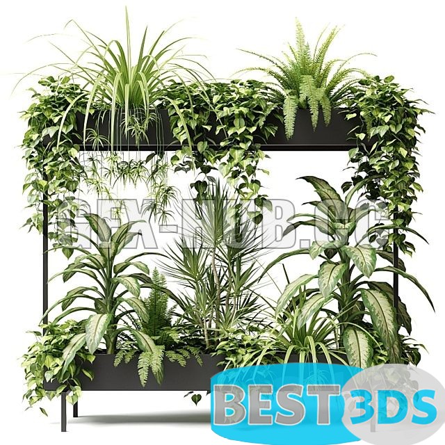 Modèle 3D de Mynthe Rectangular Two Storey Planter