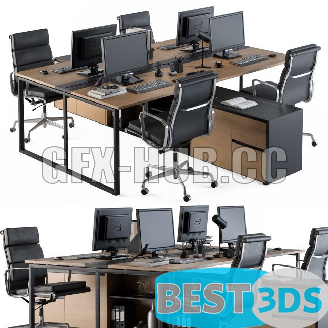 Pack model 3D- Mobilier De Bureau – Image 87