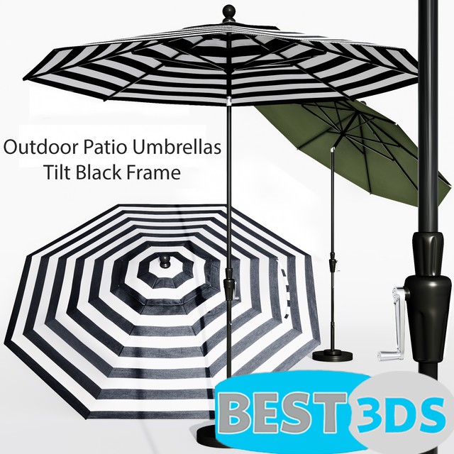Parasols de Patio Inclinables – Armature Noire