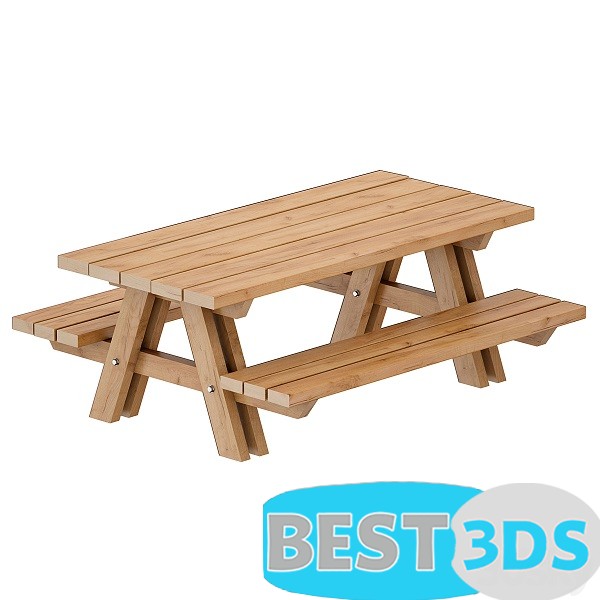 Modèle optimisé - Outdoor Wooden Picnic Table