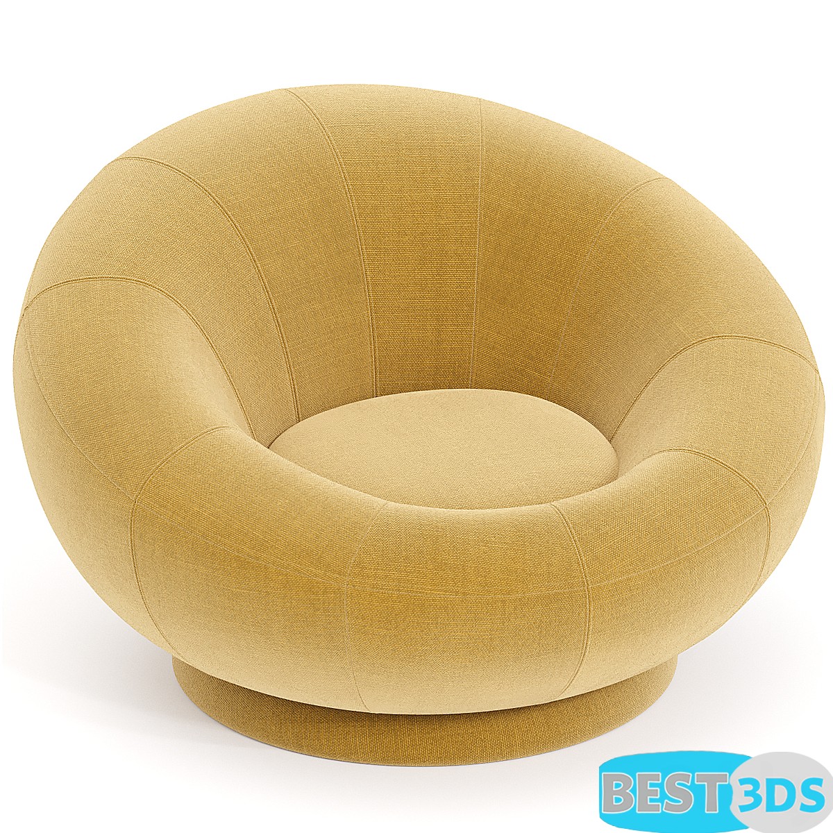 Petite Groovy Swivel Chair – Modèle 3D