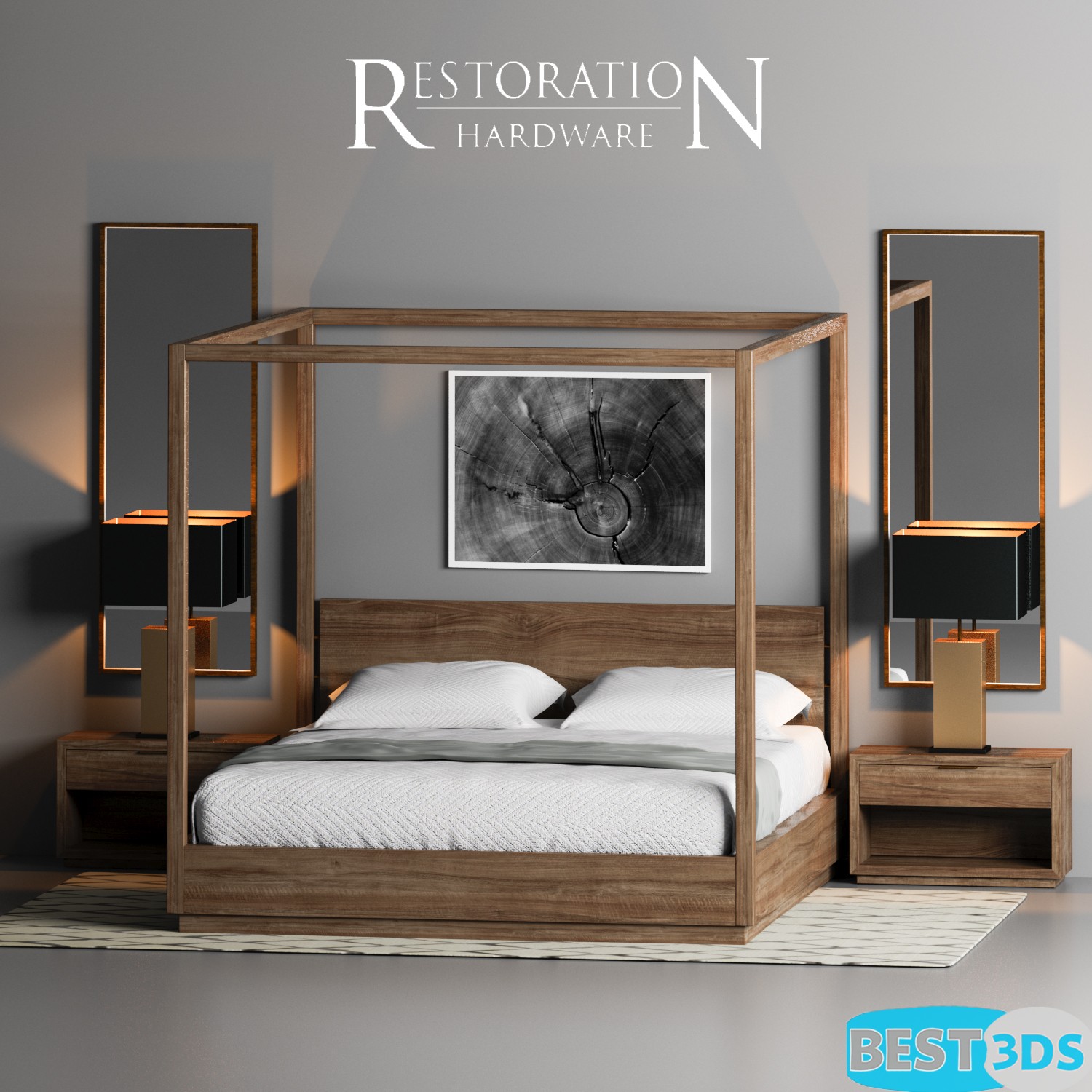 RH MACHINTO CANOPY BED