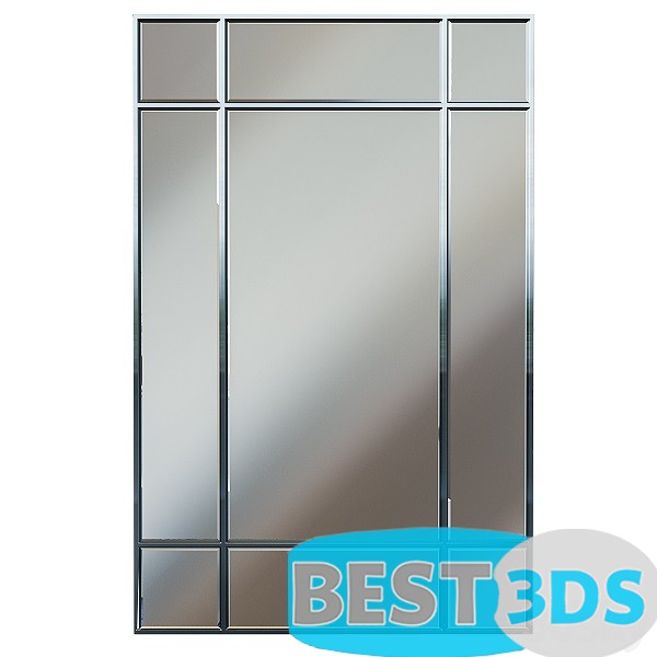 Miroir rectangulaire chromé