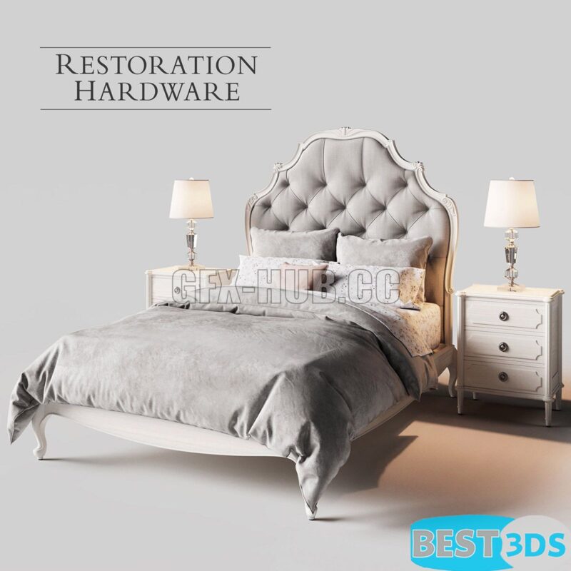 Restoration Hardware Paulette Tufted Bed